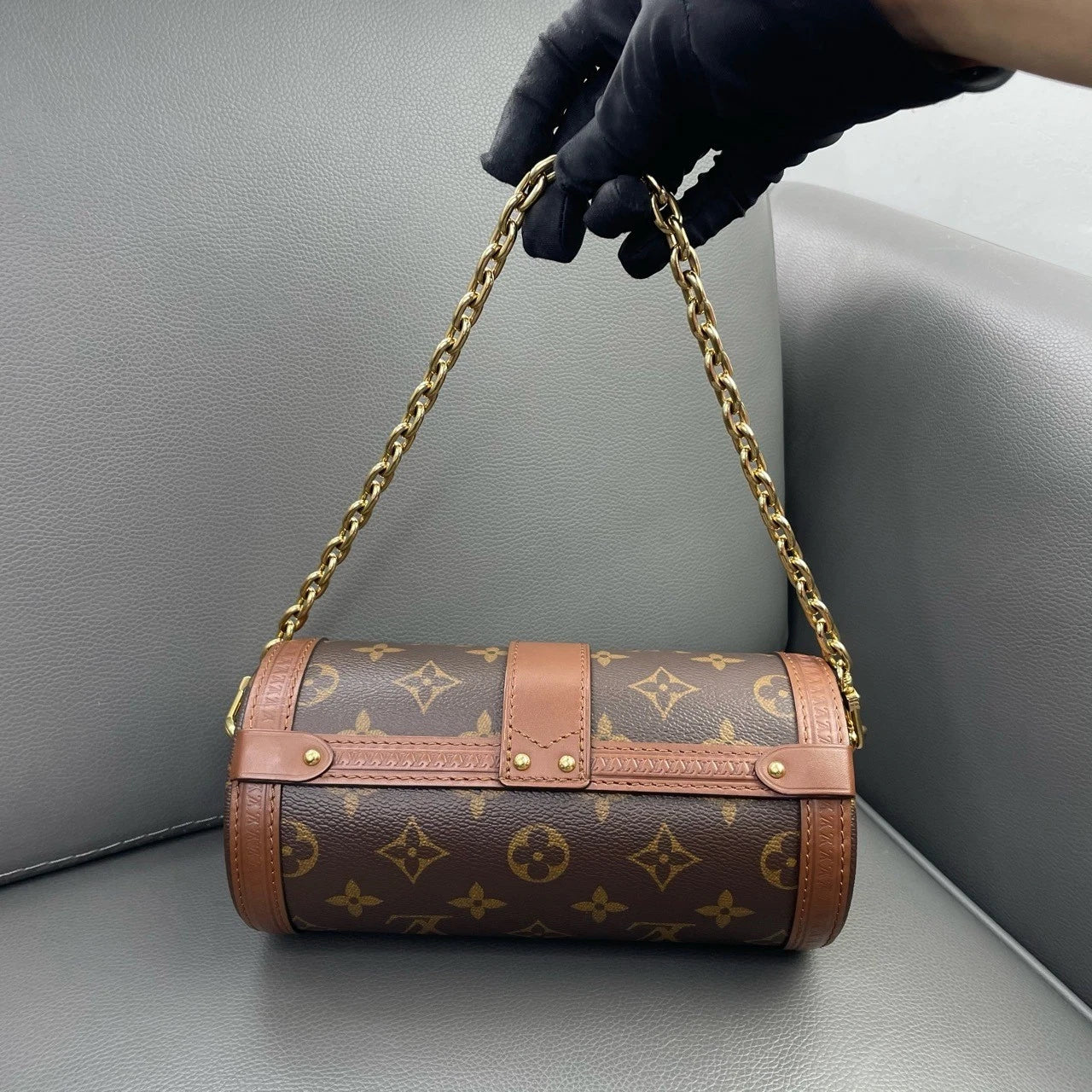 Louis Vuitton Monogram Canvas Papillon Trunk Cylinder Crossbody Women
