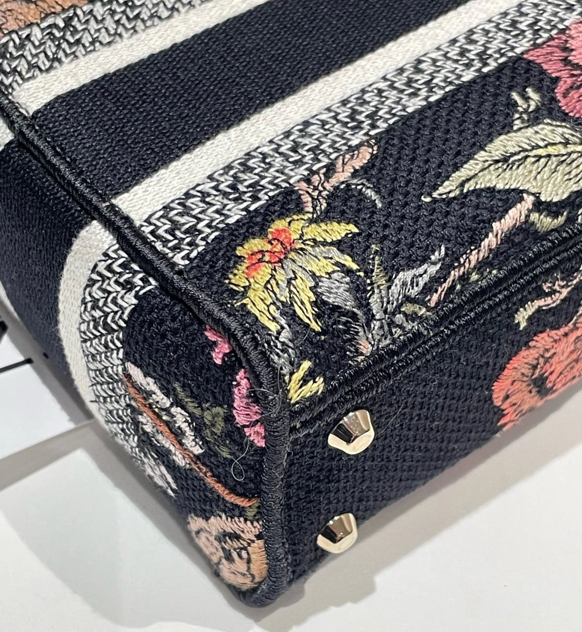 Christian Dior Lady D-lite Jardin Botanique Top Handle Bag Fashionable Excellent