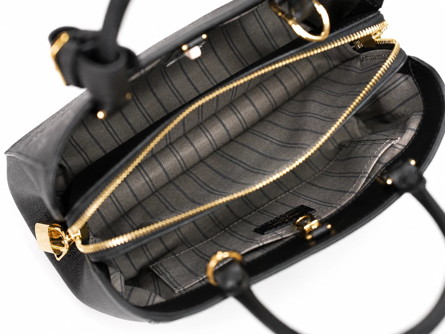 Louis Vuitton Monogram Empreinte Montaigne BB 2Way Shoulder Handbag Black GHW