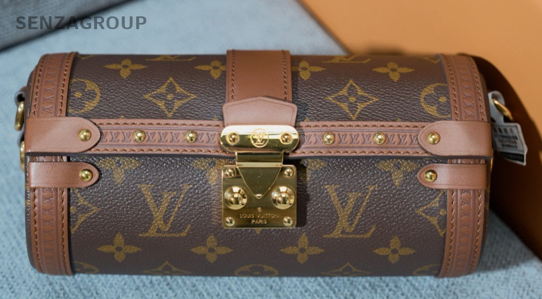 Louis Vuitton Papillon Trunk Monogram Crossbody Brown Gold Used Women Classic