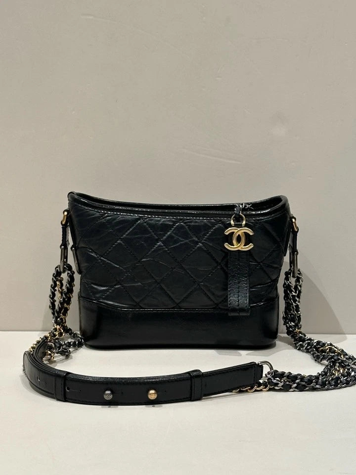 CHANEL Black Small Gabrielle Shoulder Crossbody Bag For Women