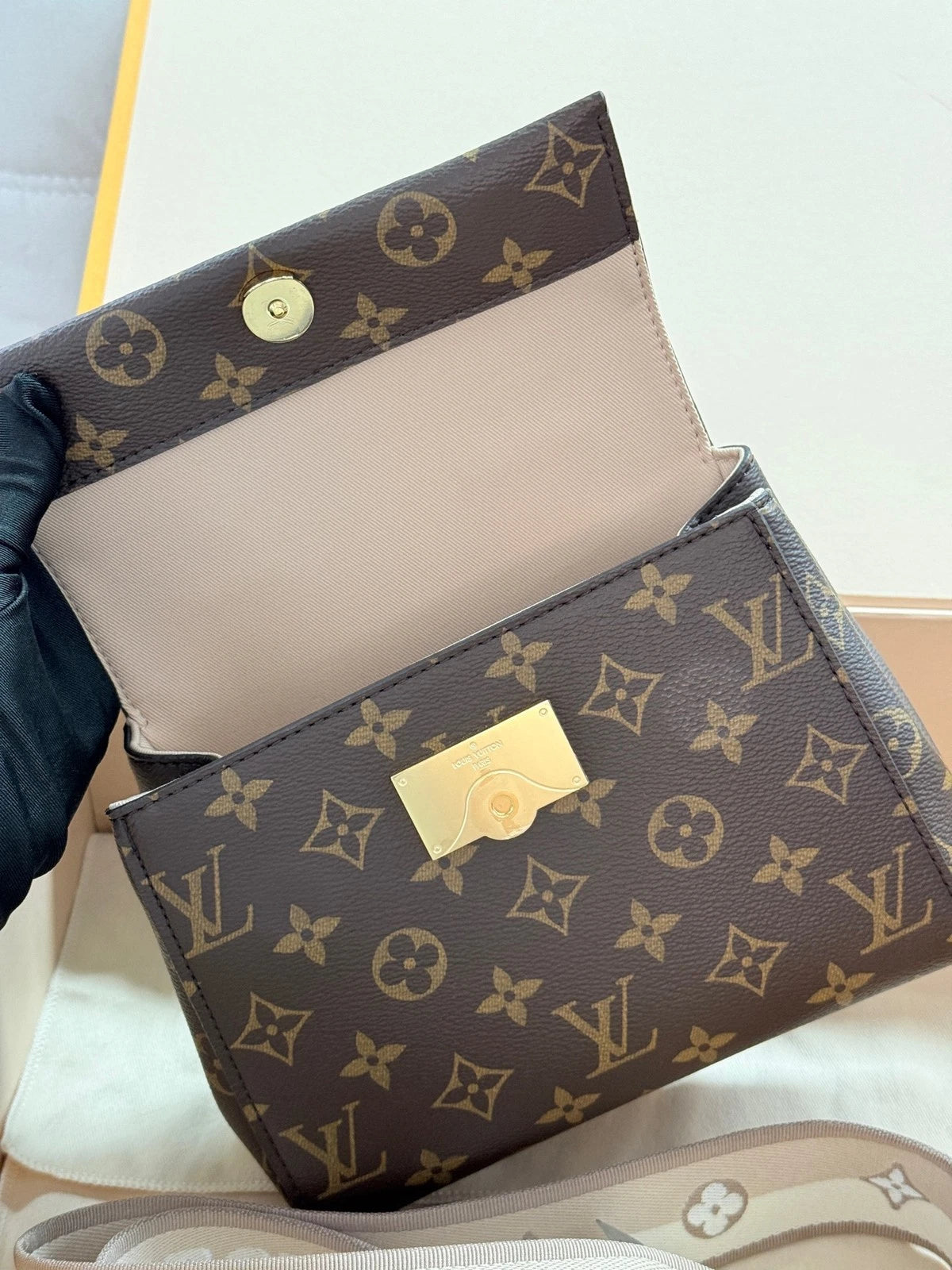 Louis Vuitton Mini Cluny Monogram Canvas Shoulder Bag For Women