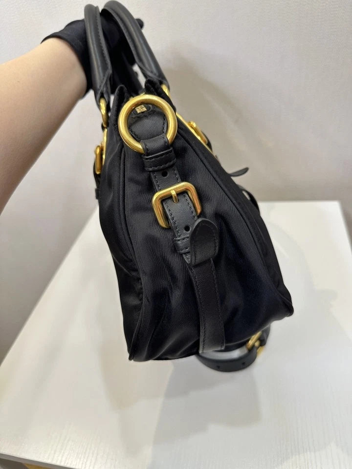 Pre-owned Prada Black Nylon Classic Handbag Women Large Capacity