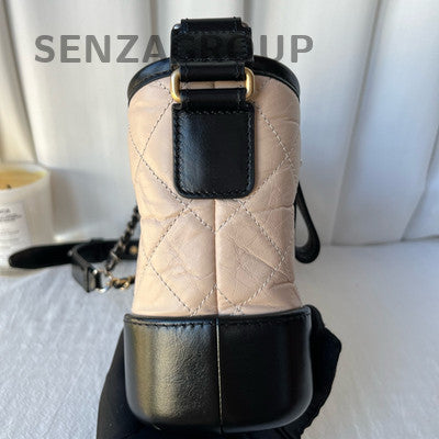 Chanel Gabrielle Small Chain Shoulder Crossbody Bag Beige Black