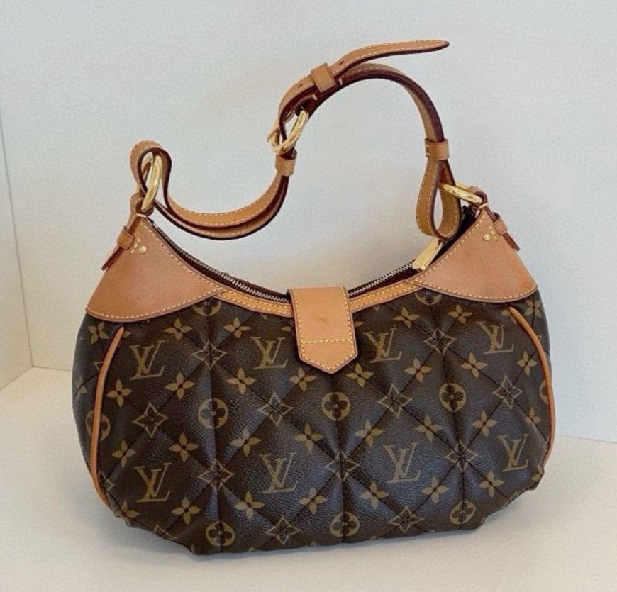 Louis Vuitton Boetie Monogram Shoulder Bag Brown Gold Women Classic