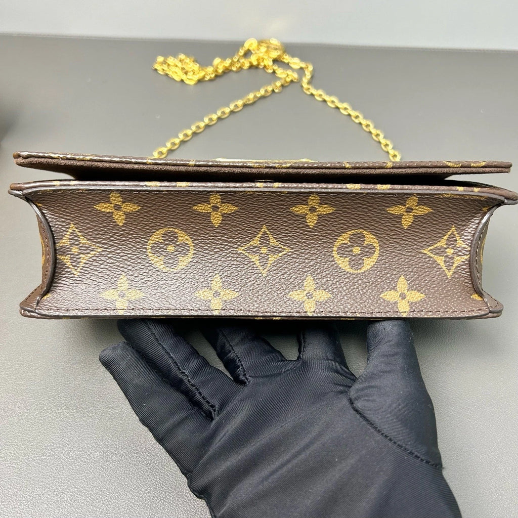 Louis Vuitton Canvas Monogram Lily WOC Shoulder Crossbody Bag For Women