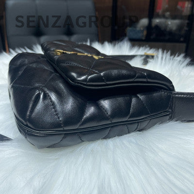 Saint Laurent Black Gold Hardware 2Way Tote Shoulder Bag Classic Women