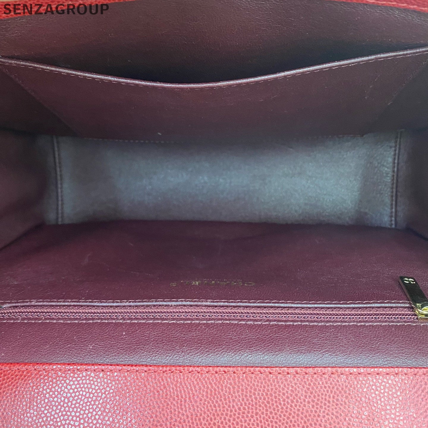 Bolso de hombro Chanel Affinity rojo dorado cadena mensajero clásico para mujer-