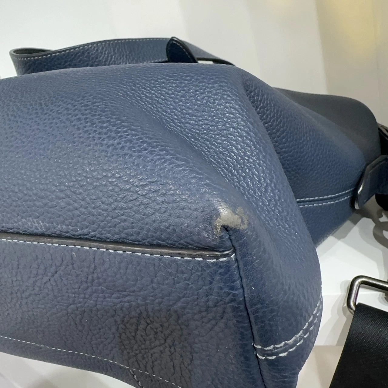 Coach Solid Smooth Leather Laptop Briefcase Shoulder Handbag For Women