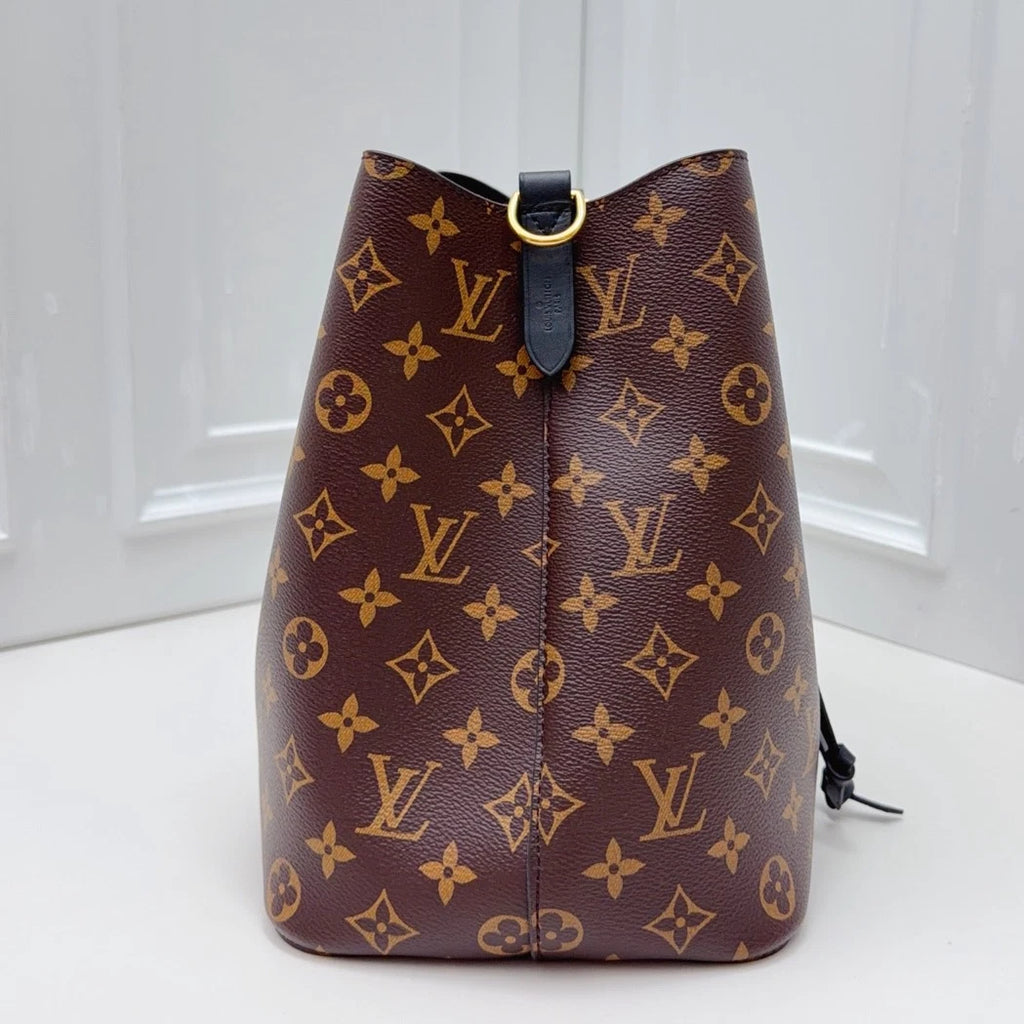 Louis Vuitton NeoNoe Bucket Monogram Shoulder Bag Crossbody Brown Gold Women
