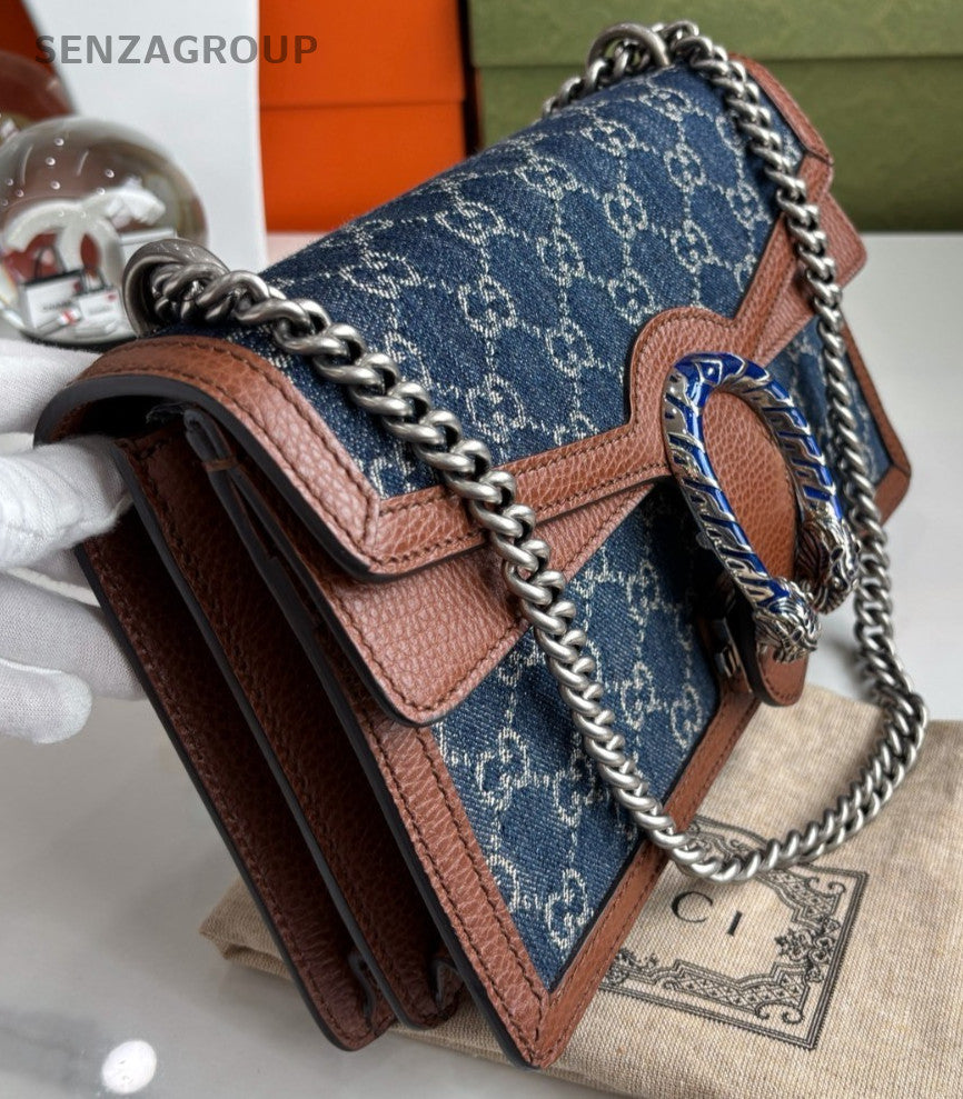 GUCCI Dionysus Denim Medium Shoulder bag Crossbody Almost brand new