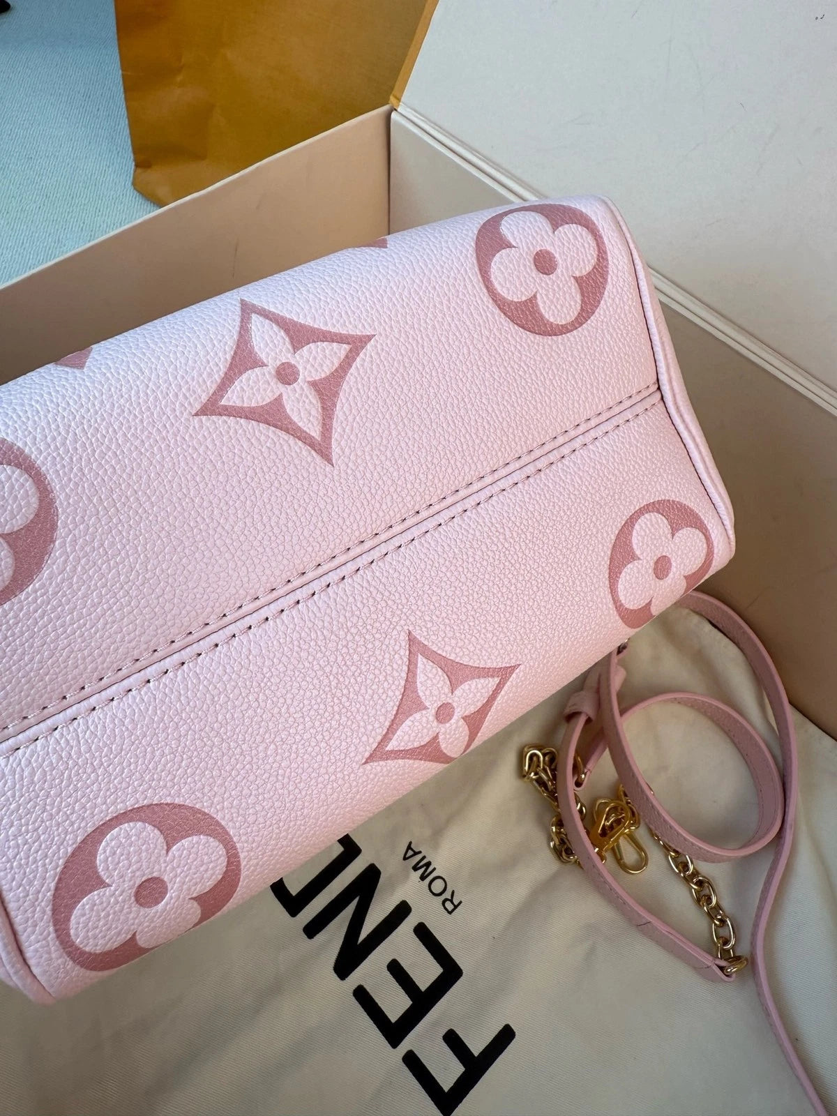 Louis Vuitton Speedy 20 Strawberry Ice Cream Handbag Women