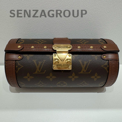 Louis Vuitton Papillon Monogram S-Lock Chain Shoulder Bag Brown Women