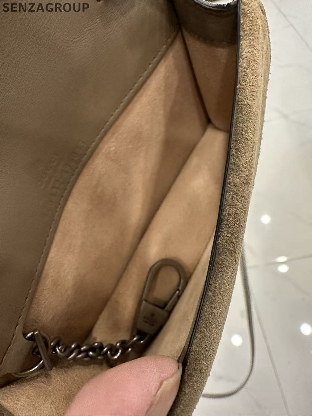 Gucci Dionysus Mini Chain Shoulder Crossbody Bag Brown Silver Hardware
