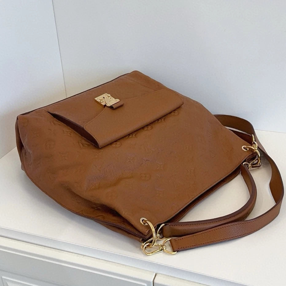 Louis Vuitton Métis Hobo 3Ways Top Handle Shoulder Crossbody Brown Gold Women