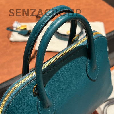 Hermès Bowling 25 Bag in Pine Green with Gold Hardware - Women's Fashion