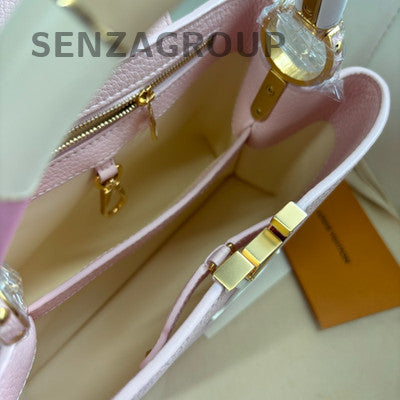 Louis Vuitton Capucines BB Taurillon Pink Handbag Shoulder Bag Women
