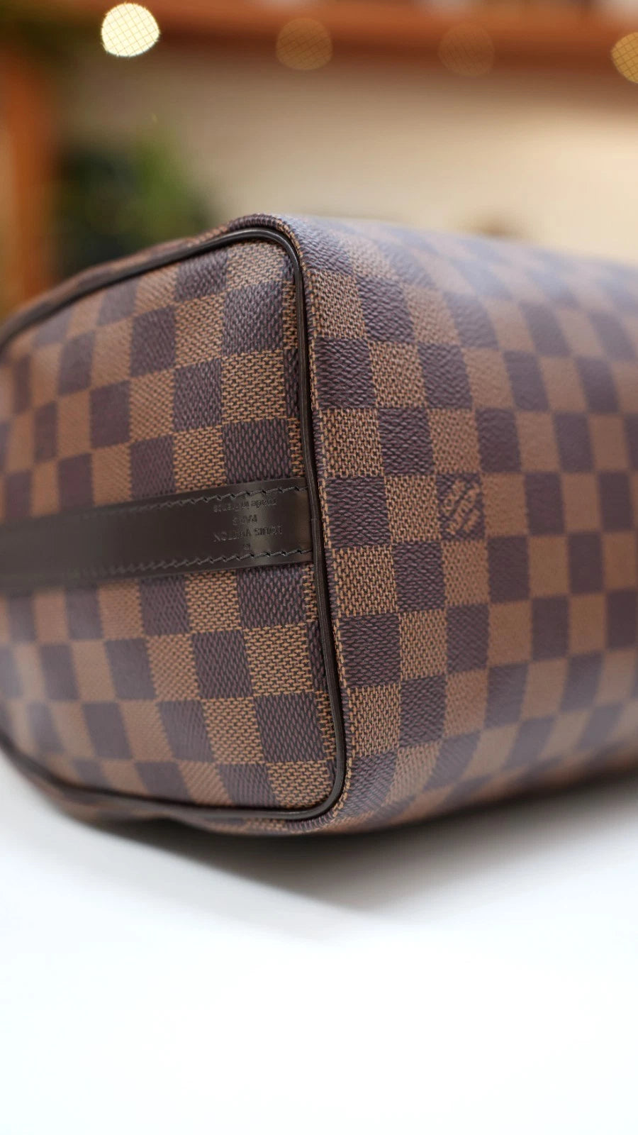 Louis Vuitton Speedy25 Damier Brown Shoulder Bag Top Handle Excellent