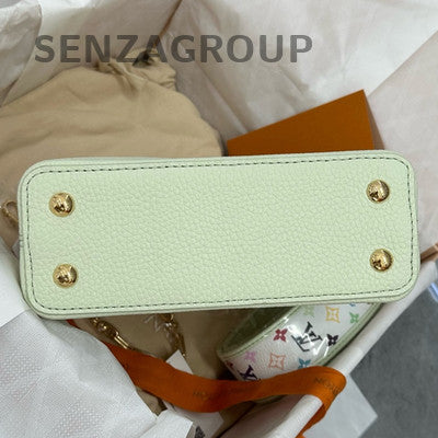 Louis Vuitton Capucines Mini Green Gold Takashi Murakami Handbag