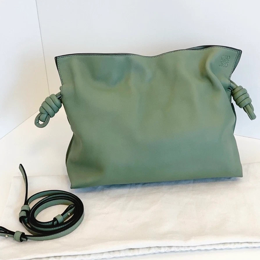 Loewe Flamenco MM Shoulder Crossbody Bag Green Women Fashion