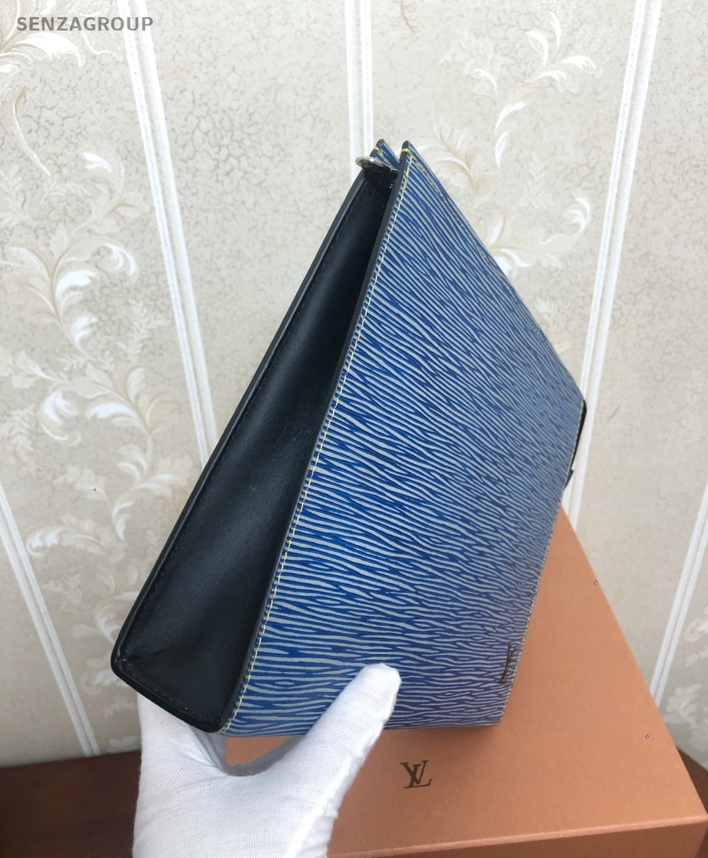 Louis Vuitton Water ripples Handbag Clutch Blue