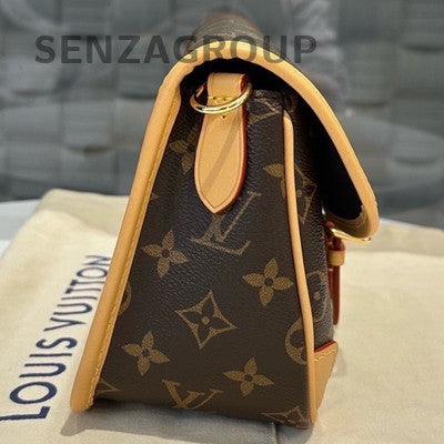 Louis Vuitton Diane Monogram Shoulder Crossbody Bag Brown Gold Buckle