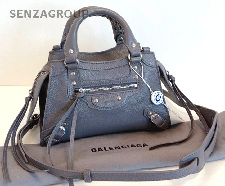 Balenciaga Neo Classic City mini Top Handle 2way  Handbag Crossbody Gray