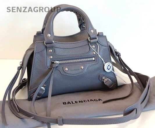 Balenciaga Neo Classic City mini Top Handle 2way  Handbag Crossbody Gray