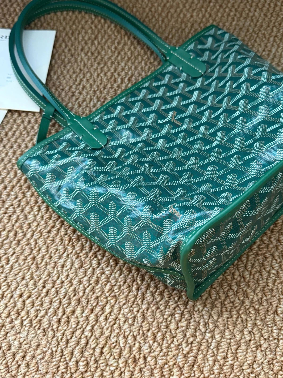 Goyard Classic Mini Green Canvas Tote Bag For Women