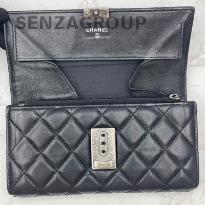 Chanel Black Lambskin WOC Chain Shoulder Crossbody Bag Classic Women