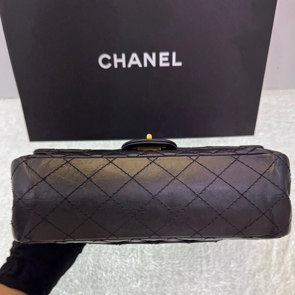CHANEL 2.55 Black Gold Mini Shoulder Bag For Women