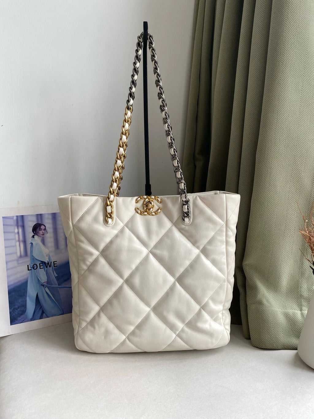 CHANEL 19Bag Tote Shoulder Shopping Bag For Women