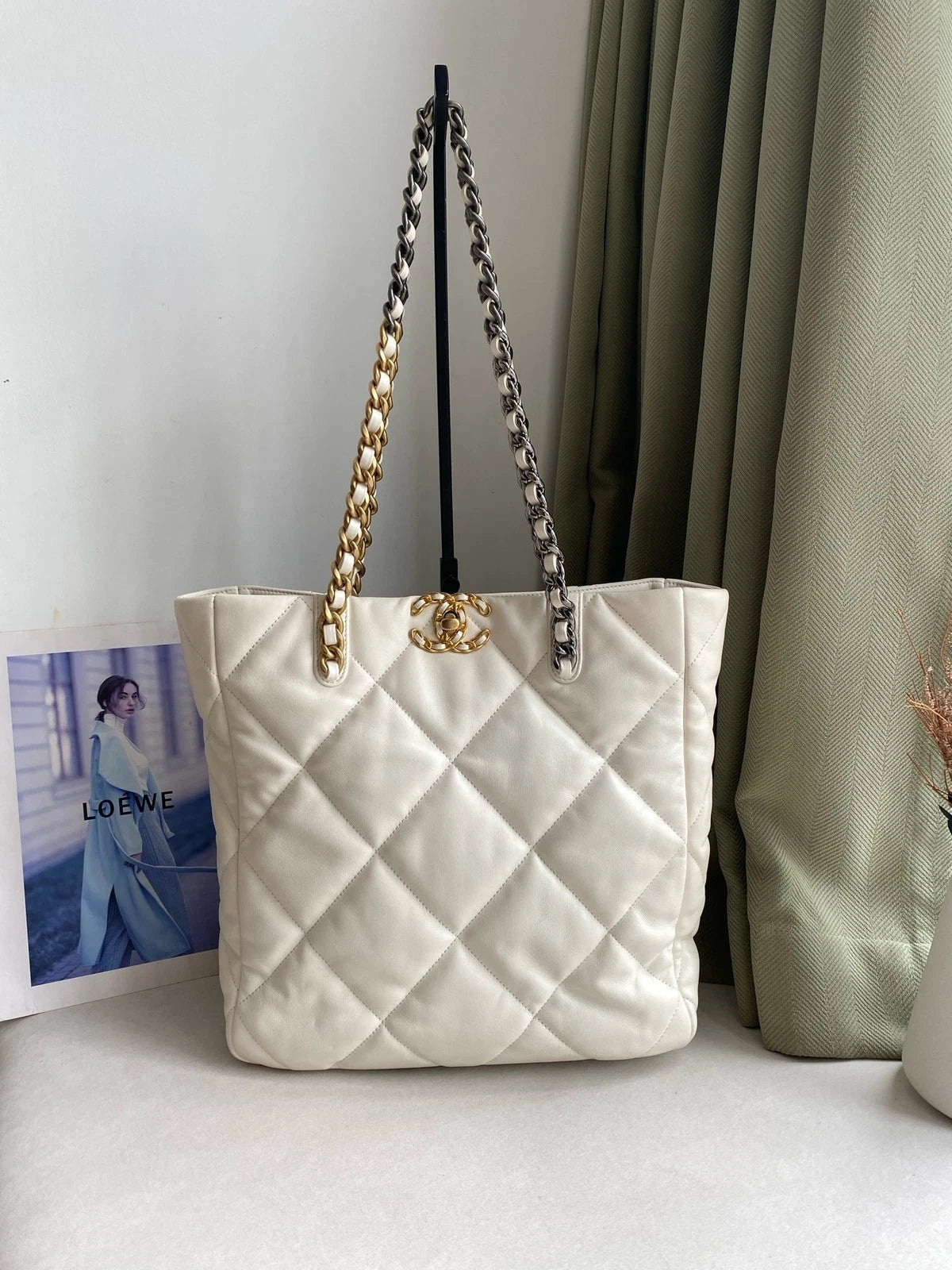 CHANEL 19Bag Tote Shoulder Shopping Bag For Women