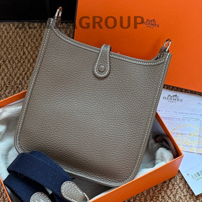 Hermès Evelyne Mini Bag Gris Etain Silver Shoulder Crossbody Classic Women