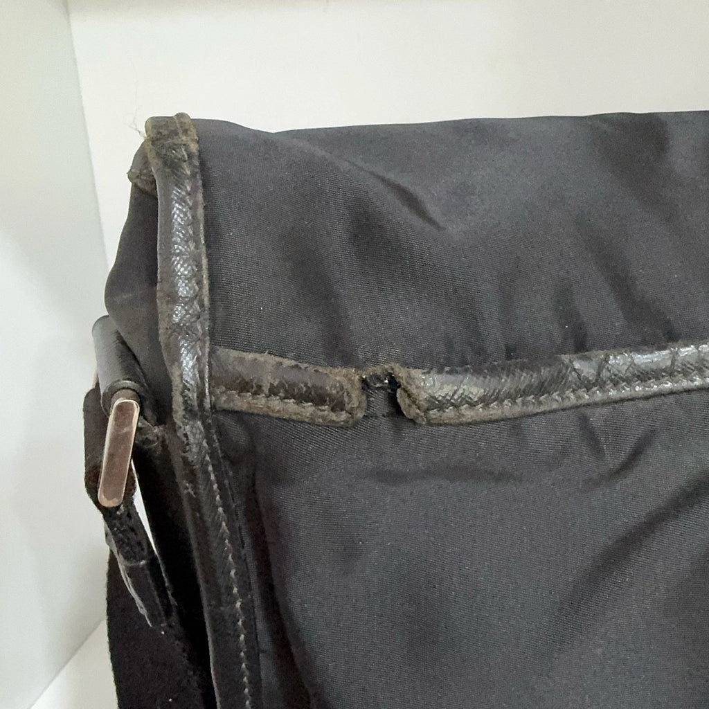 PRADA Nylon Flap Messenger Shoulder Crossbody Bag For Women