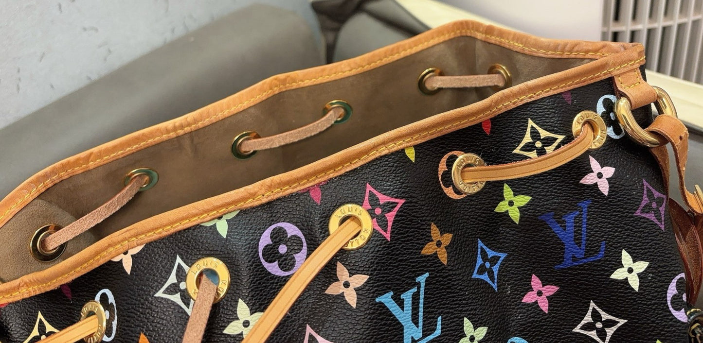 Louis Vuitton Petit Noe Monogram Bucket Drawtring Shoulder bag Women