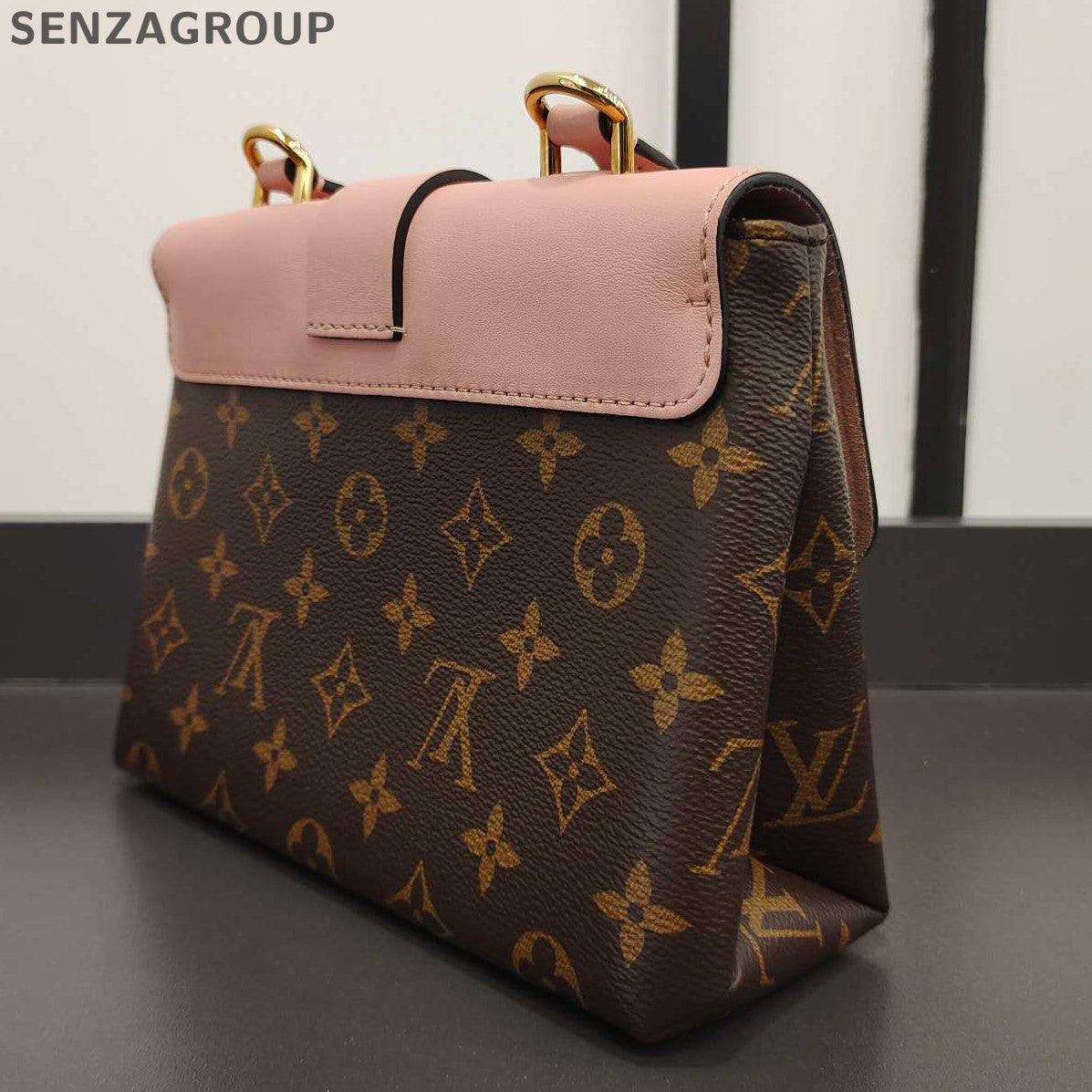 Louis Vuitton Monogram Locky BB Pink & Brown Handbag Shoulder Crossbody