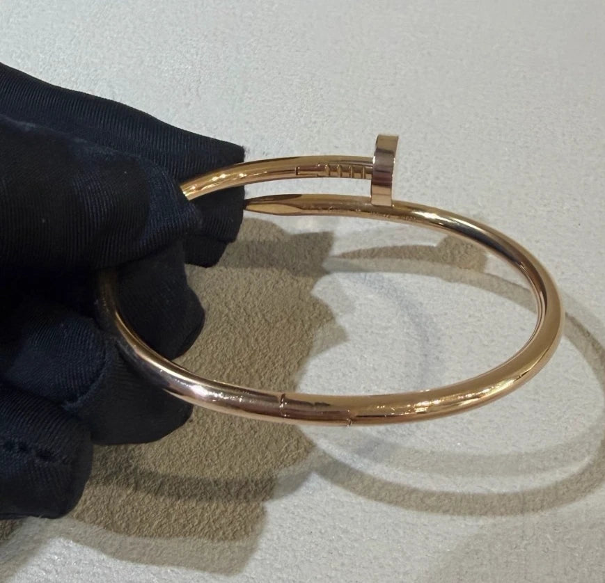 Excellent Cartier Juste Un Clou 18k Rose Gold Classic Bangle Bracelet Size16