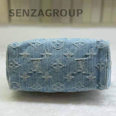 Louis Vuitton Speedy Nano Denim Monogram Handbag for Women