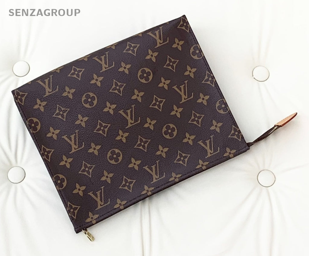 Louis Vuitton Toiletry pouch Monogram Clutch Handbag Brown Classic
