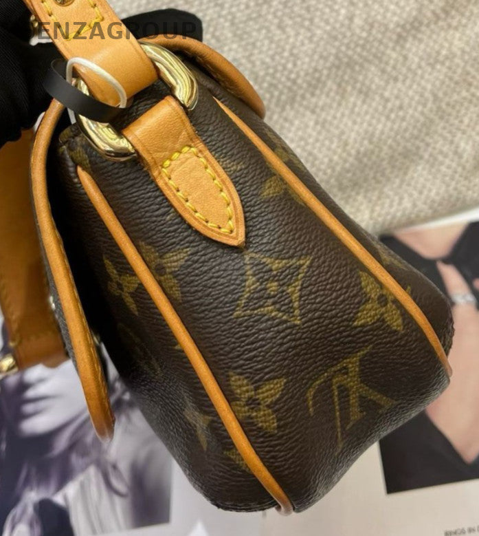 Louis Vuitton Monogram Vintage Shoulder Bag Brown Gold Used Women Classic