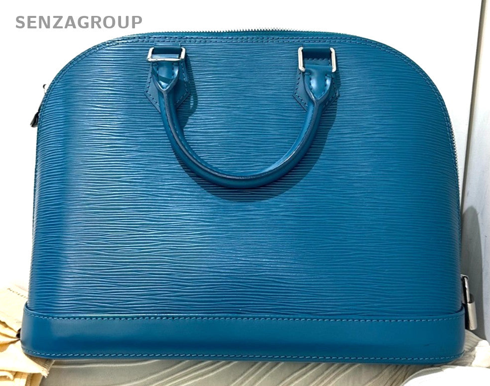 Louis Vuitton Alma MM Epi Leather Top Handle bag Women Blue