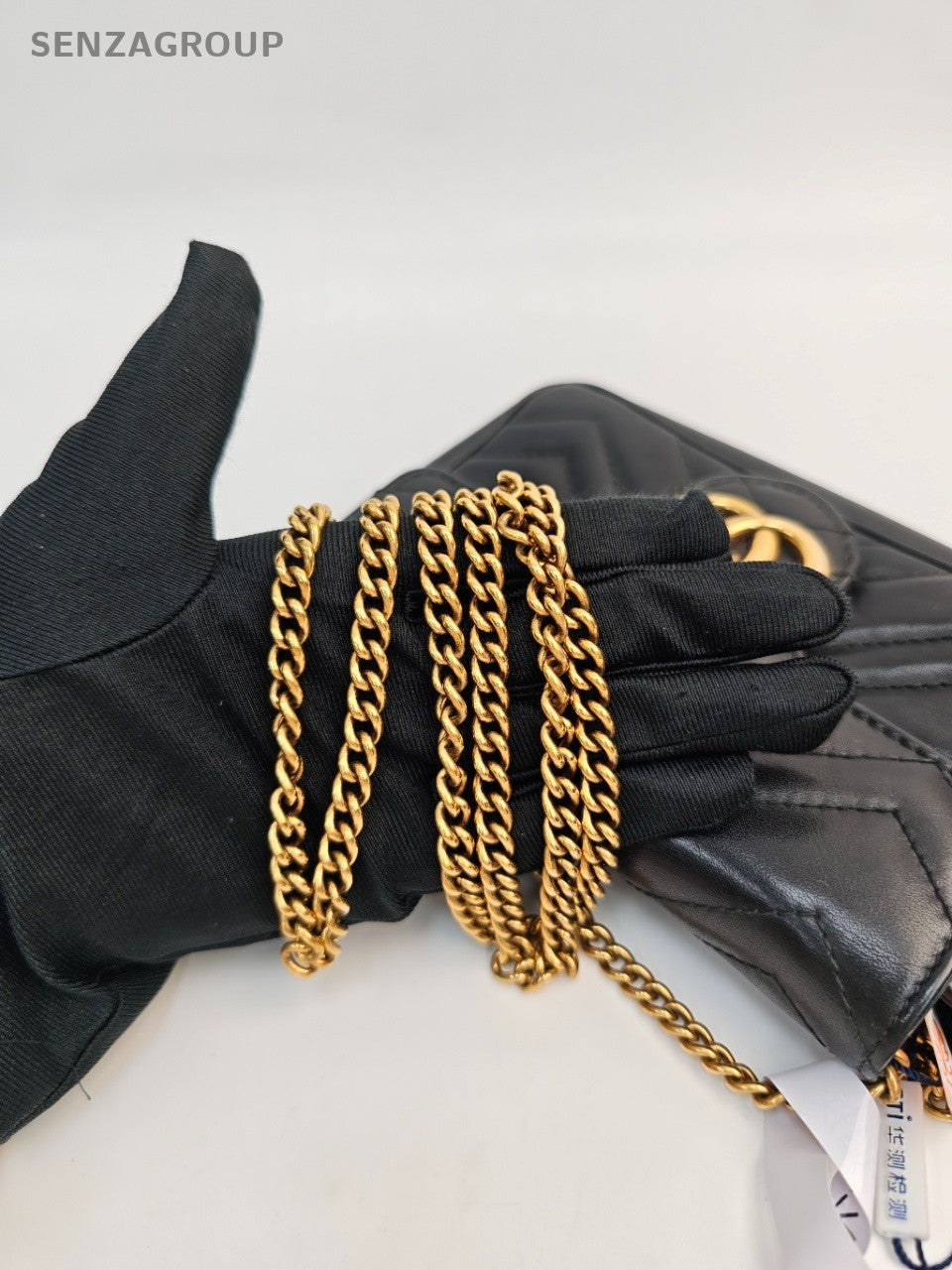 #001 - Gucci GG Marmont Crossbody Super Mini Black Leather CQ73223X