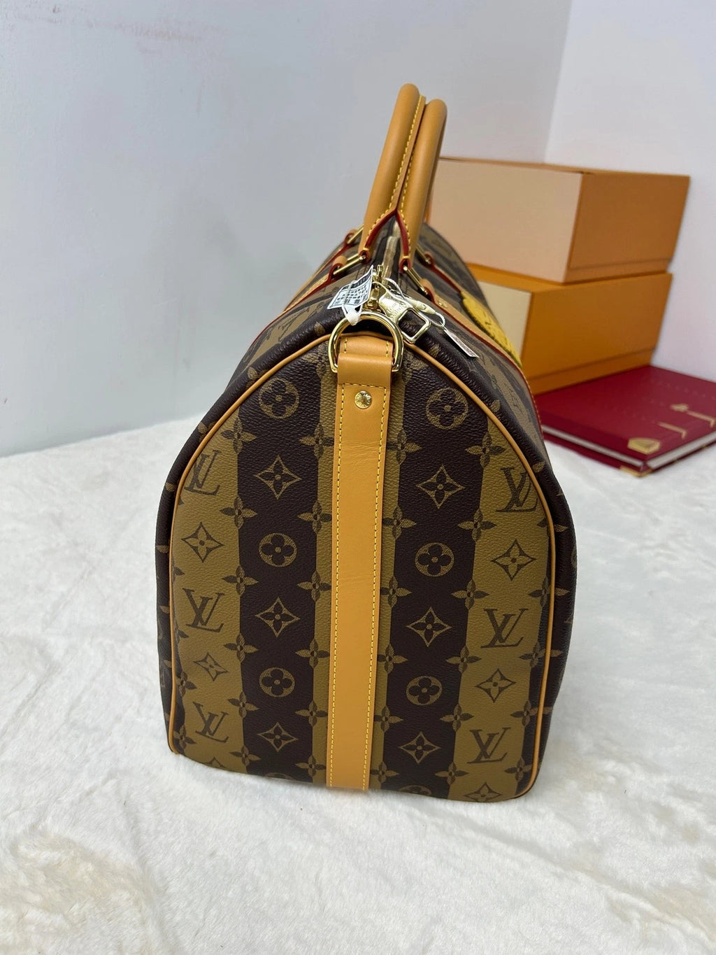 Louis Vuitton x Nigo Keepall50 Canvas Travel Handbag Crossbody For Women