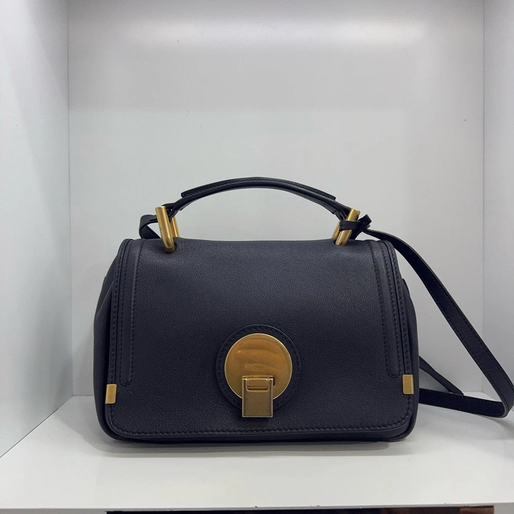 Chloe Black Leather Handbag Shoulder Crossbody Bag For Women