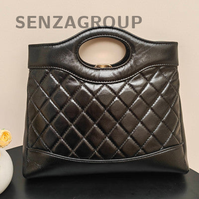 Chanel 31 Bag Black Quilted Lambskin Gold Hardware Classic Women's Tote