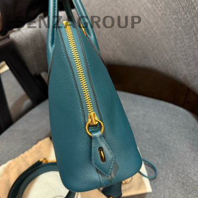 Hermès Bolide 25 Bag Evercolor Leather Green Gold Women's Handbag Shoulder Bag