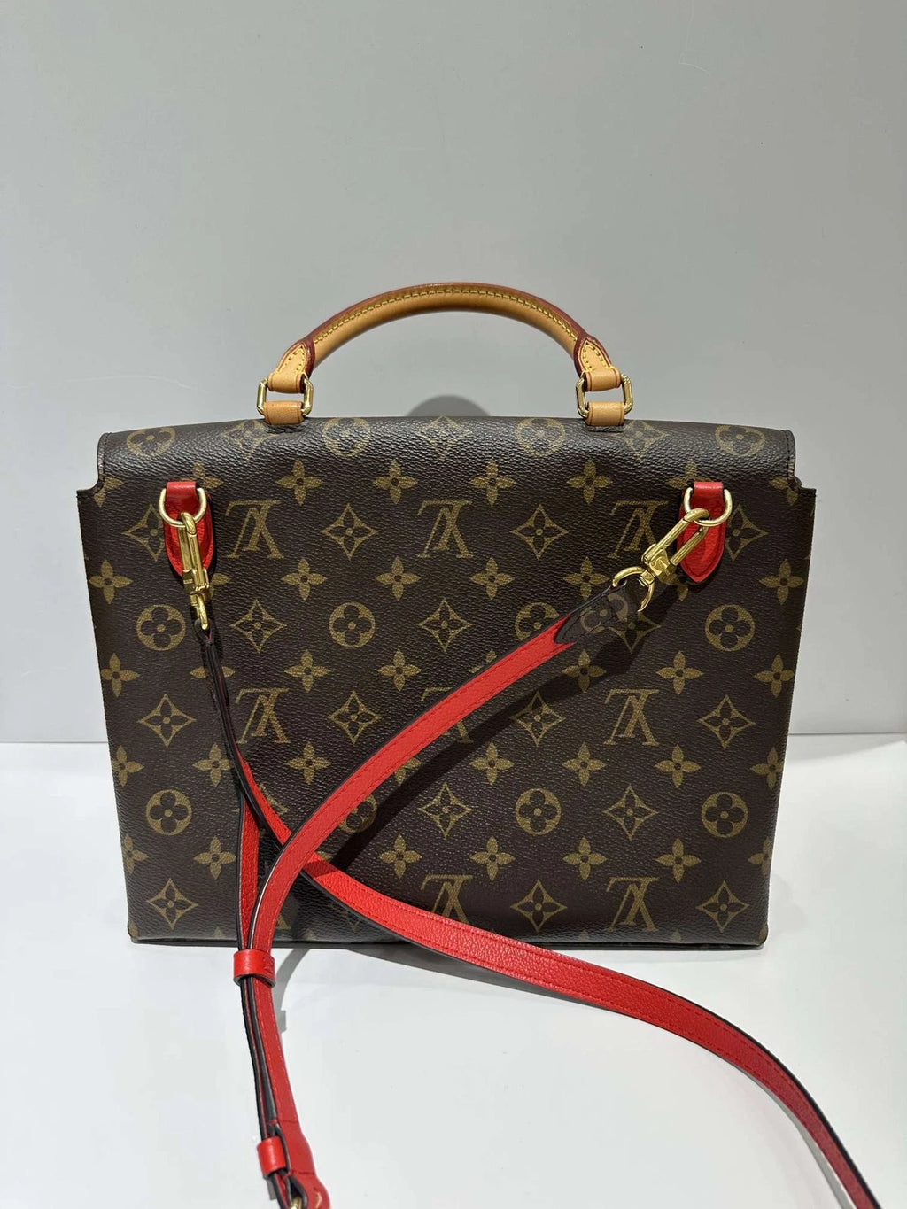 Louis Vuitton Marignan Red Leather Messenger Bag For Women