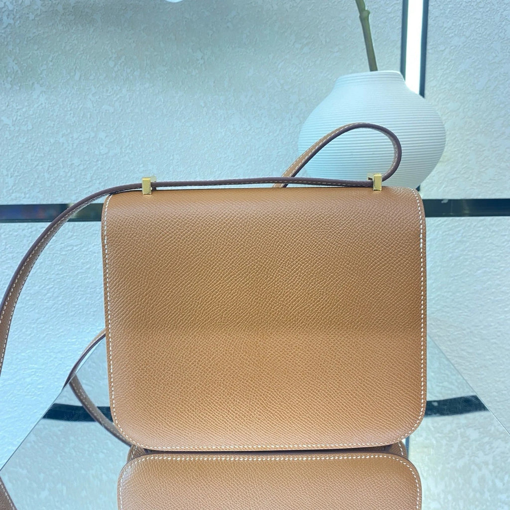 Hermes Constance19 Epsom Brown Gold Crossbody For Women
