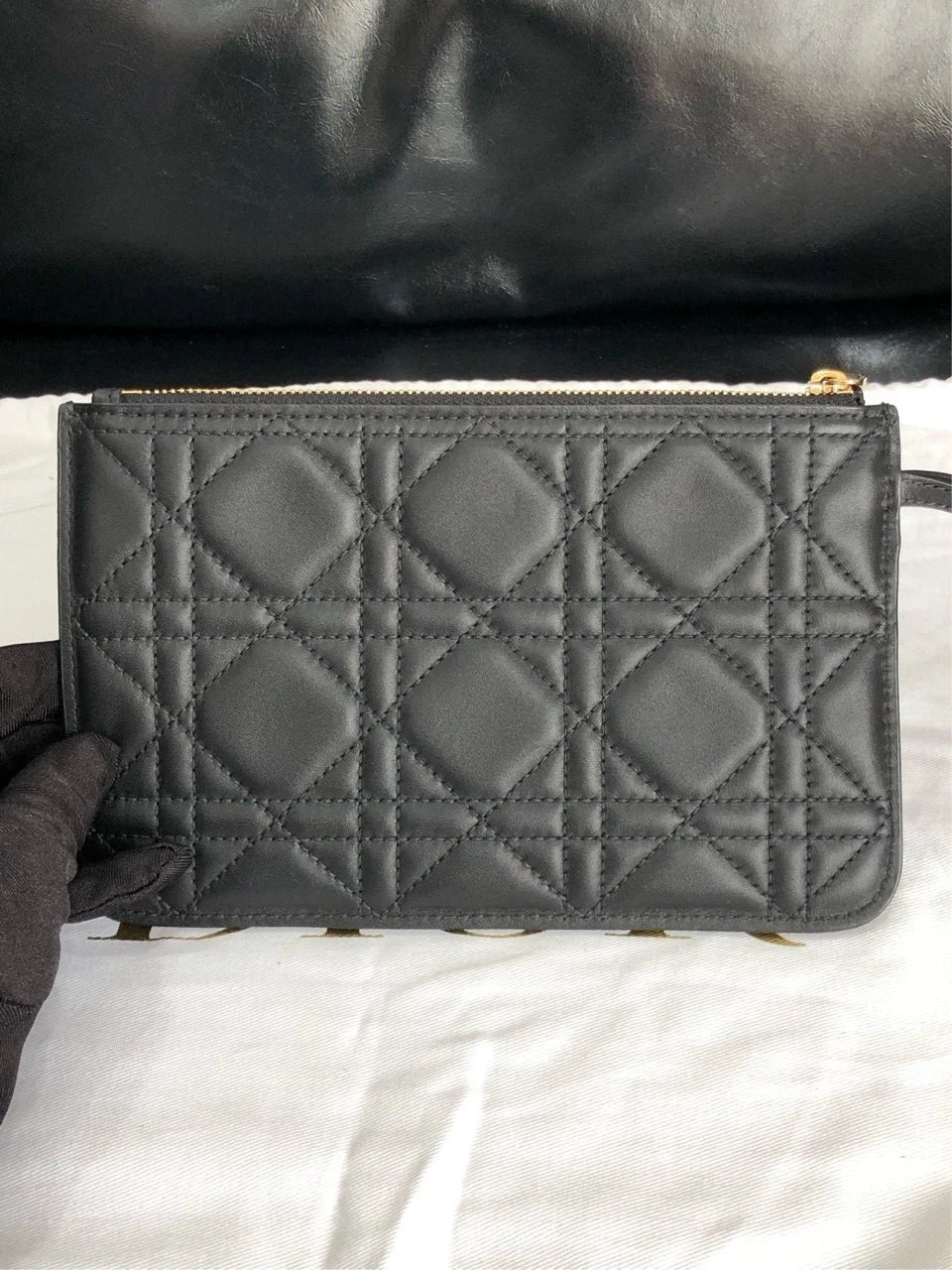 Dior Black Gold Mini Tote Bucket Bag For Women
